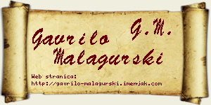Gavrilo Malagurski vizit kartica